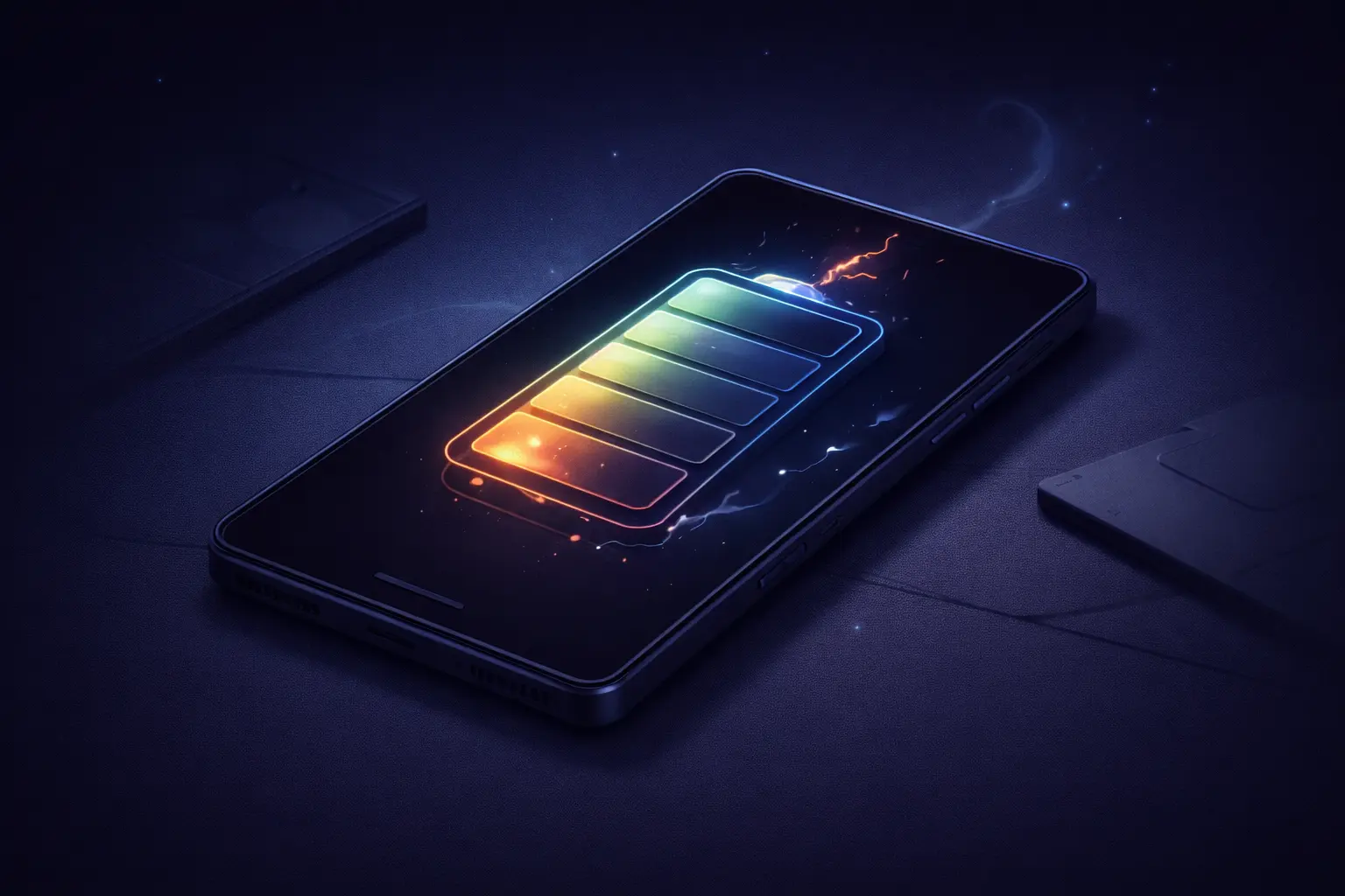 Smartphone battery showing unstable power levels during overnight idle use