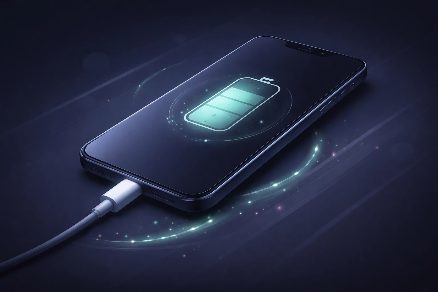 Smartphone charging slowly with reduced power flow into the battery