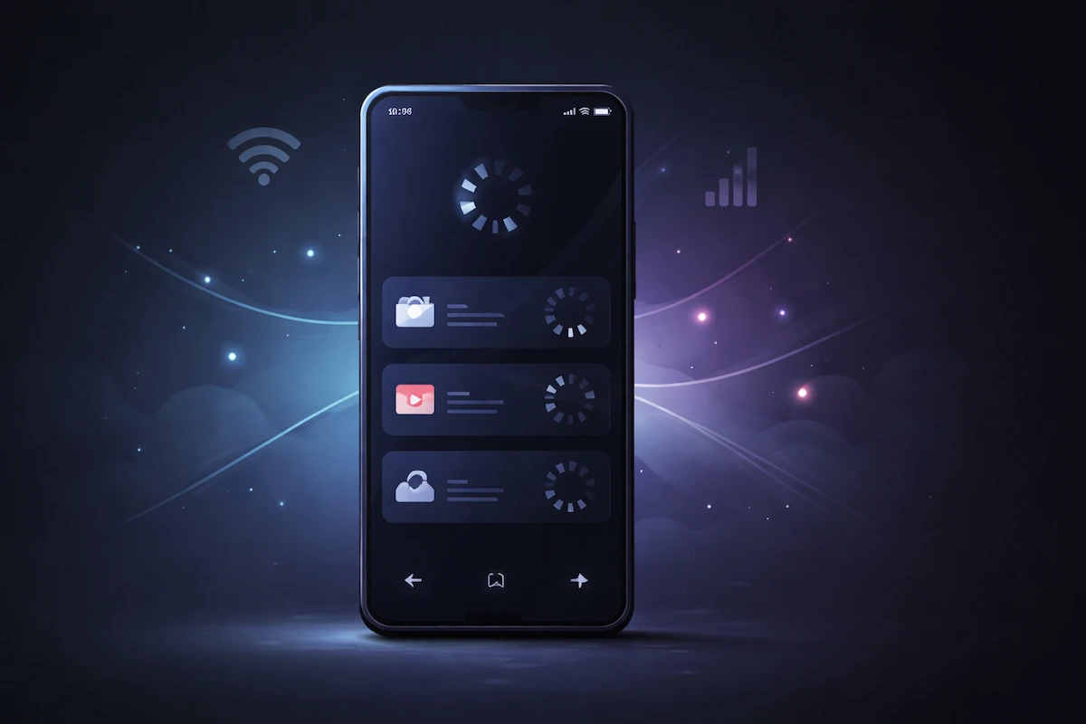 Smartphone experiencing suddenly slow internet connection
