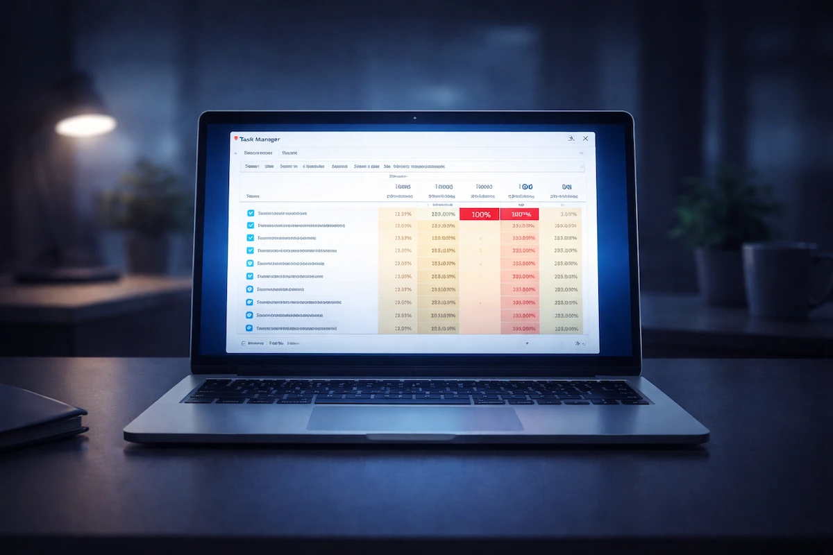 Windows 100% disk usage shown in Task Manager